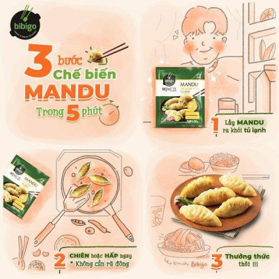 Bánh Xếp Mandu Thịt Và Bắp Bibigo Cj Hàn quốc 350g