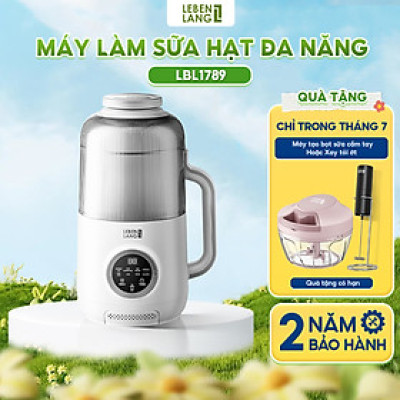 Máy làm sữa hạt đa năng Lebenlang LBL1789, công suất 800W, dung tích 1200ml, tiết kiệm thời gian, bảo hành 2 năm - hàng chính hãng