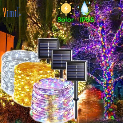 DÂY ĐÈN LED TRANG TRÍ 20M NHIỀU MÀU – SẠC NĂNG LƯỢNG MẶT TRỜI, BỀN ĐẸP CHO MỌI KHÔNG GIAN