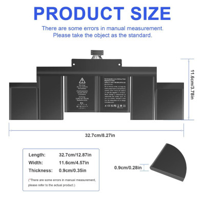 Pin Dành Tương Thích Cho Macbook Pro 15 Inch Retina A1398 A1494 Late 2013 Mid 2014 TEEEMO PC Hàng Nhập Khẩu New Seal