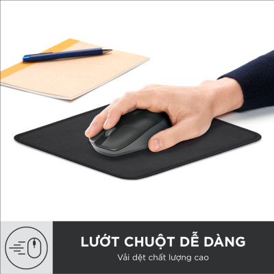 Miếng lót chuột Logitech Studio Series - Đế cao su chống trượt, lướt dễ dàng, bề mặt chống đổ tràn, bền bỉ, nhỏ gọn, hiện đại - Hàng Chính Hãng