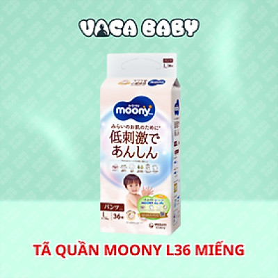 Tã Quần Moony Natural Bông Organic L36 (36 Miếng)