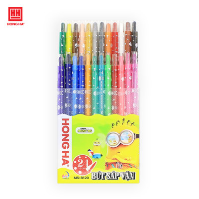 Bút sáp vặn Hồng Hà Minions 24 màu - 8120