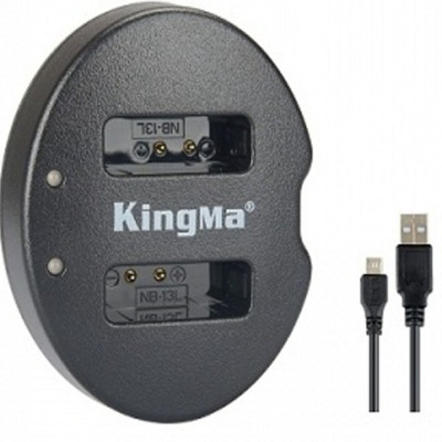 Combo 1 pin 1 sạc đôi Kingma for Canon NB-13L - Hàng chính hãng