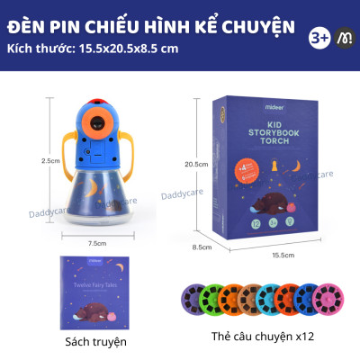 Đèn pin chiếu hình cổ tích cho bé Mideer Kid Storybook Torch