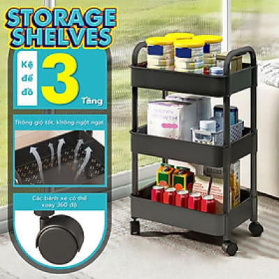 [4026] BG Kệ đa năng 3/4/5 - bánh xe, giỏ đựng đồ, Dễ dàng di chuyển giá sách đa năng,Kệ đa năng có bánh xe, di chuyển tiện lợi (hàng nhập khẩu)