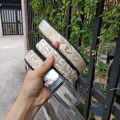 Thắt lưng cá sấu Bạch tạng đan thủ công siêu chất!