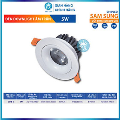 ĐÈN COB DOWLIGHT ÂM TRẦN SIÊU SÁNG 12W - LỖ KHOÉT 95MM- ánh sáng 4000K TRUNG TÍNH