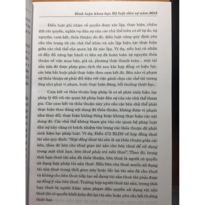 Bình luận khoa học bộ luật dân sự 
