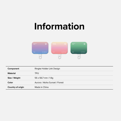 Miếng Ringke Holder Link nhiều màu (dùng cho Holder Link Strap) - Hàng Chính Hãng