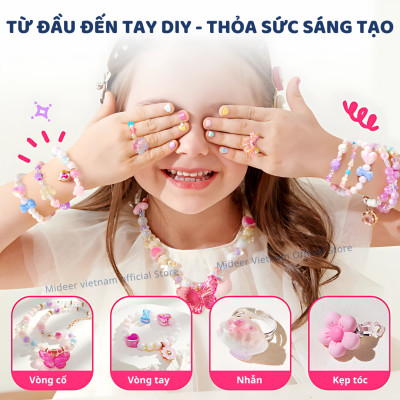 Vòng cổ vòng tay cho bé gái kèm charm lắc tay DIY Mideer Charm Bracelet Making Kit