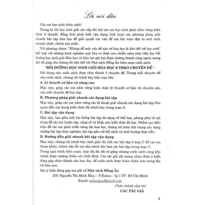 Sách - Bồi Dưỡng Học Sinh Giỏi Hóa Học 8 Theo Chuyên Đề (Dùng Chung Cho Các Bộ SGK Hiện Hành) - HA