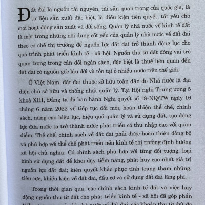 Sách - Quản Lý Nhà Nước Về Kinh Tế Đất Theo Cơ Chế Thị Trường Ở Việt Nam