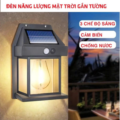Bộ 2 Đèn Cột Cổng Năng Lượng Mặt Trời Cao Cấp – Bộ 2 Cái, Tự Động Sáng Tối, Trang Trí Nhà Đẹp