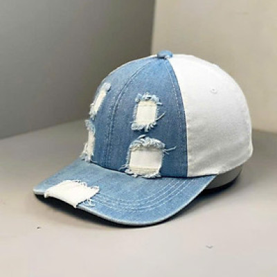 Nón kết, mũ lưỡi trai trơn rách tưa phối vải jeans form chuẩn cao cấp thời trang đường phố