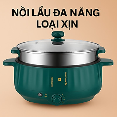 Nồi Lẩju Điện 2 Tầng Đa Năng Thông Minh Loại Xịn Có Vỉ Hấp – Xào Nấu Siêu Tiện, ĐÈN TRANG TRÍ
