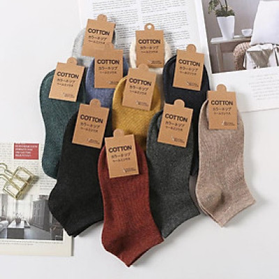 Set 10 Đôi Tất Cổ Ngắn Unisex Đa Sắc Chống Hôi Chân BT11 giá rẻ tốt
