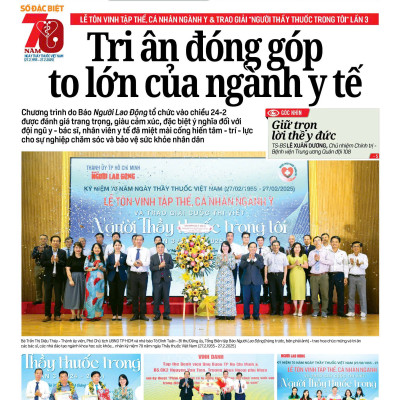 Nhật báo Người Lao Động từ ngày 24-02-2025 đến 02-03-2025