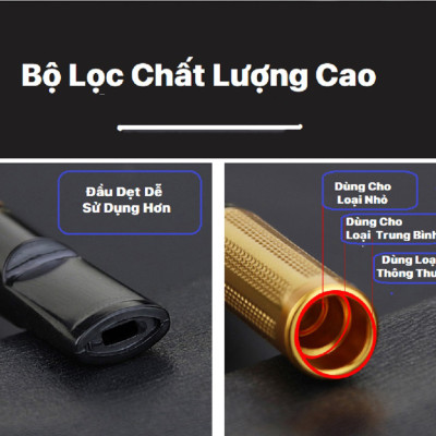 Hộp 5 Đầu Lọc Thuốc L.á Đa Năng FULLSIZE Cả 5 Đều Dùng Chung Cho Đầu Lớn & Vừa & Nhỏ , Tái Sử Dụng Nhiều Lần [ Jet Mèo, Caraven Demi, Esse, Thăng Long Det, Sài Gòn Nhỏ. Kent, 555... ]