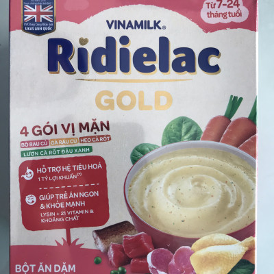 BỘT ĂN DẶM RIDIELAC GOLD 4 VỊ MẶN - HỘP GIẤY 200G