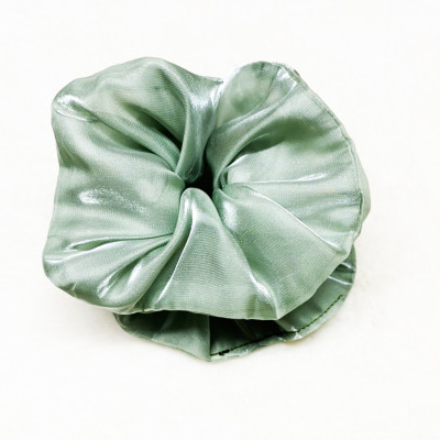 Cột tóc xanh ngọc bích  ánh kim - cột tóc cánh bèo lớn  nổi bật - cột tóc srunchies mẫu mới