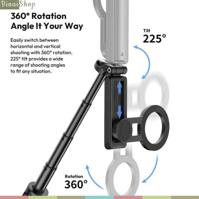 Ulanzi JJ03 - Tripod Đa Năng 3 Trong 1, Vòng Nam Châm MagSafe, Bluetooth Remote Và Xoay 360 Độ Cho Điện Thoại - Hàng chính hãng