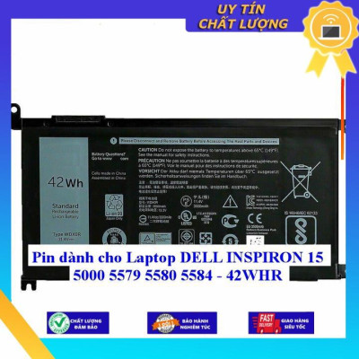 Pin dùng cho Laptop DELL INSPIRON 15 5000 5579 5580 5584 42WHR - Hàng Nhập Khẩu New Seal