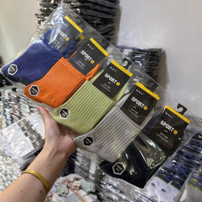 5 đôi tất vớ nam phong cách công sở chất liệu Cotton dày kháng mùi