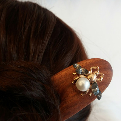 TRÂM CÀI TÓC GỖ CON ONG - 2 QUE