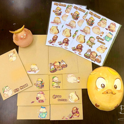 PIG MOON Sticker - Nhà sách Pig Moon - Pig Moon Bookstore - Nhãn dán decal - Decal trang trí - Sticker dán trang trí ốp điện thoại