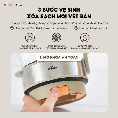 Máy Làm Sữa Hạt BEAR Đa Năng 1.75L Máy Xay Nấu Đa Năng Máy Xay Sinh Tố Máy Xay Hạt Nhuyễn Mịn Chống Ồn Tốt SB-SH17V - Hàng Chính Hãng
