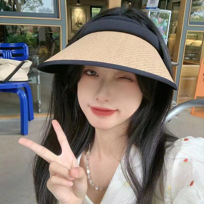 Mũ cói chống nắng tia uv nửa đầu hoạ tiết chữ đẹp , phụ kiện thời trang nữ