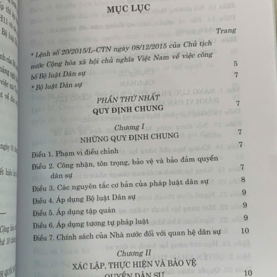 Bộ Luật Dân Sự (Hiện Hành)