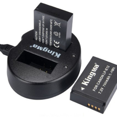 Sạc đôi Kingma for Canon LP-E12 - Hàng chính hãng