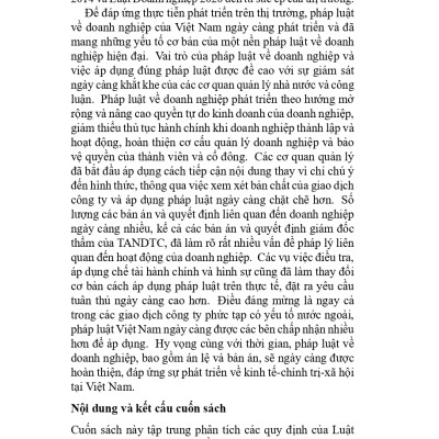 Pháp luật về doanh nghiệp – Các vấn đề pháp lý cơ bản (tái bản lần 1 năm 2024) 