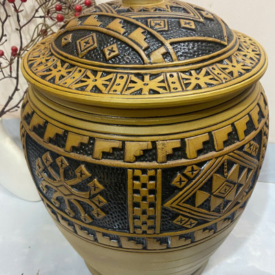 Thùng chum sành hũ gạo Bát Tràng 20 kg mẫu mới nhất 