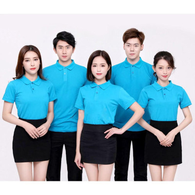 Áo Thun Andromeda Màu Xanh Ya Xanh Da Trời Có Cổ Cá Sấu 4 Chiều Nam Nữ