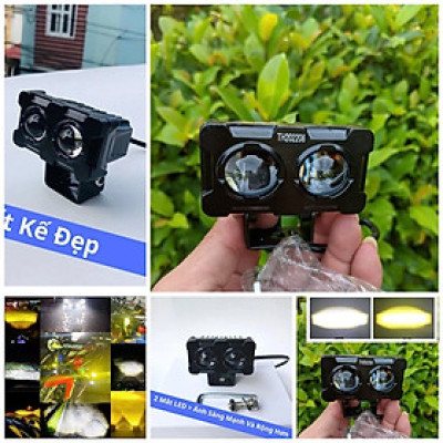 Đèn Trợ Sáng X25 Pro 45W Siêu Sáng Cốt Vàng Pha Trắng – Phụ Kiện Cao Cấp Cho Xe Máy Ô Tô, Dành Riêng Cho Khách Víp
