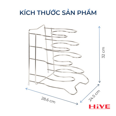 KỆ ÚP CHẢO HiVE INOX CAO CẤP