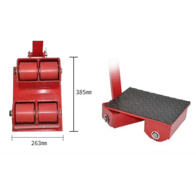 Rùa Tay Quay 180 ABG 6 Tấn - Con Lăn Của Rùa Đẩy Kéo Hàng Làm Bằng Chất Liệu Chống Mài Mòn, Áp Lực - Hàng Chính Hãng 