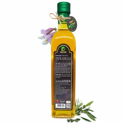 Dầu Mè Đen Nguyên Chất Bảo Tâm (Dầu Mè Nguyên Chất, Dầu Vừng Đen Nguyên Chất) – Sản xuất từ Hạt Mè Đen Thuần Chủng Tự nhiên, Cao cấp - Nấu Canh, Trộn Salad, Cho bé Ăn Dặm - Hàng Chính Hãng – 500 ml