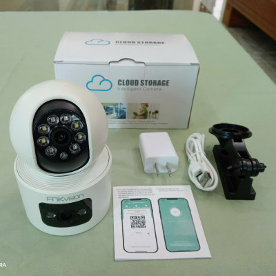 Camera Wifi 2 Mắt 8MPX Xoay 360° – Chống Trộm Hiệu Quả, Hình Ảnh Siêu Nét, ĐÈN TRANG TRÍ