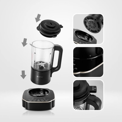 Máy làm sữa hạt Elmich CBE 3904 OL, công suất 800W, 7 chế độ nấu được thiết lập sẵn, lưỡi dao 3 tầng 8 cánh giúp xay nhuyễn - Hàng chính hãng