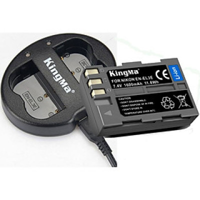 Bộ 1 pin 1 sạc Kingma cho Nikon EN-EL3E, Hàng chính hãng