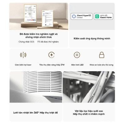 Máy Lọc Không Khí Xiaomi Smart Pet Care Air Purifier | Diện tích 16 -27m2 | Thiết Kế Cho Nhà Có Thú Cưng | Hàng Chính Hãng