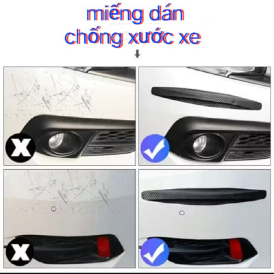 Bộ 2 Thanh dán chống trầy xước xe ôtô 3 gam màu 