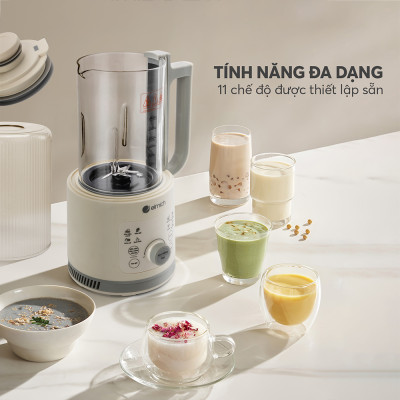 Máy làm sữa hạt Elmich CBE-8720, công suất xay 300W, công suất nấu 500W, dung tích xay nóng 600ml và xay lạnh 800ml, lưỡi dao với 10 cánh giúp xay nhuyễn, nhỏ gọn, dễ dàng lưu trữ và sử dụng - Hàng chính hãng