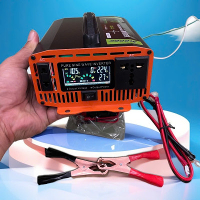 Bộ Kích Điện 12V lên 220V 2000W Sóng Sin Chuẩn – Hàng Nhật, Màn Hình LED Hiển Thị