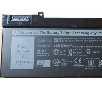 Pin Tương Thích Cho Laptop Dell Precision 7530 7540 7730 7740 5Tf10 64Whr - Hàng Nhập Khẩu New Seal TEEMO PC TEBAT1477