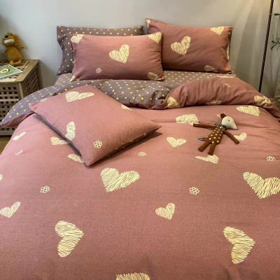 Bộ chăn ga gối cotton PL1 Lidaco decor phòng ngủ theo phong cách vintage với sắc màu trẻ trung